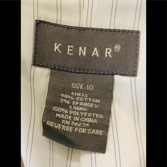 Kenar Blazer Size 10 Cotton White classic workwear casual chic blazer - Picture 7 of 7